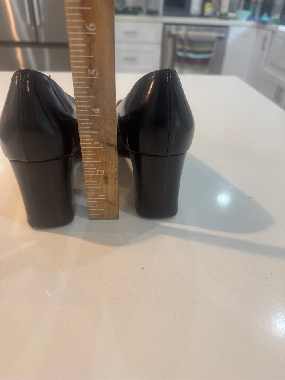 Prada Black Patent Leather Pointed Toe Mid Block Heel Pumps - Picture 12 of 17